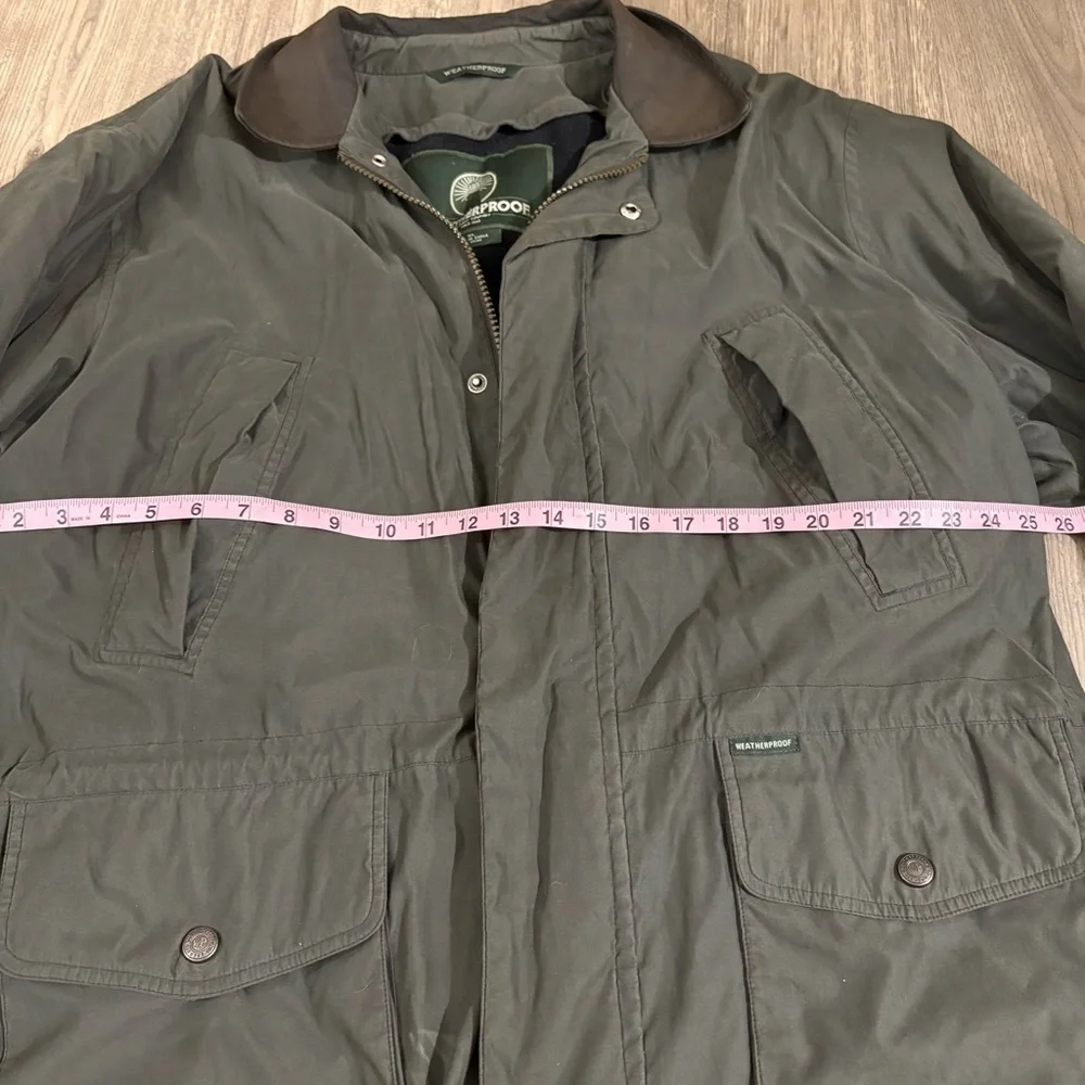 Weatherproof Men’s Multi-pocket Jacket with Detachable Lining Size XL w/ Leather